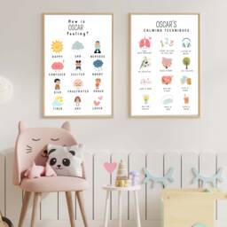 Calming Corner Nursery Bedroom Prints, Wall Art, Techniques, Personalised How I'm Feeling, Emotions, Gentle Parenting, Calm, Toddler - thumbnail 2
