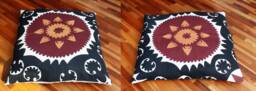 "Set Of 2 Pcs, Suzani Pillow Cover, Uzbek Pillow, 31.50"" X 33.46" - thumbnail 1