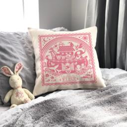 Personalised Christening Noah's Ark Nursery Cushion - New Baby, First Birthday, Baptism, Communion, Naming Ceremony Gift - thumbnail 1