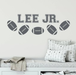 Sports Decals, Football Name Wall Nursery Decor, Room Boys Decor Db144 - thumbnail 1