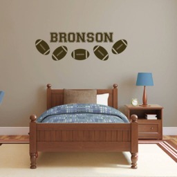 Sports Decals, Football Name Wall Nursery Decor, Room Boys Decor Db144 - thumbnail 3