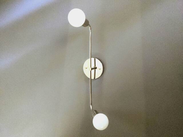 Twin Arm Wall Sconce - Modern Minimalist Bathroom Dining Room Hallway Entryway Kitchen Light Bedroom Ul Listed - image 1