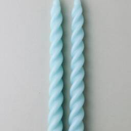 Seascape Twist Candles Beeswax Soy Blend Summer Taper Candles - Set Of 2 - thumbnail 2