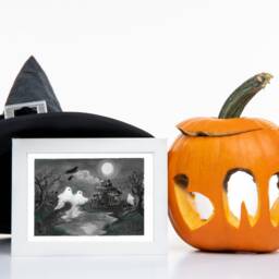 Haunted House Art Print Gothic Halloween Decor, Spooky Landscape - thumbnail 3