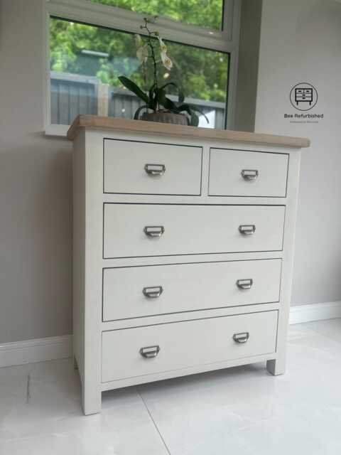 Oak Chest Of Drawers - Tallboy Hall Storage - image 1