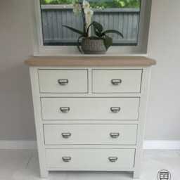 Oak Chest Of Drawers - Tallboy Hall Storage - thumbnail 4