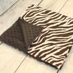 Pink Zebra Minky Baby Blanket - Shower Gift New Girl Soft Lovey Nursery Keepsake Car Seat Woobie - thumbnail 3