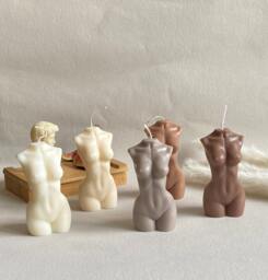 Female Torso Candle - Vegan Soy Wax Goddess Bust - thumbnail 1