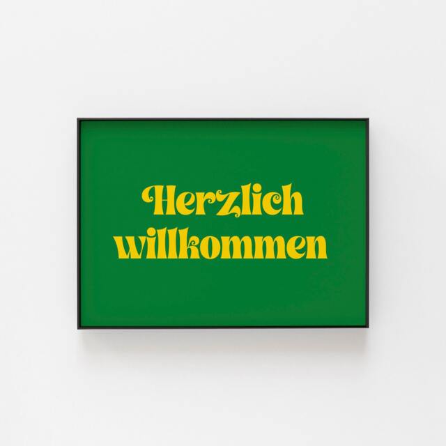 Herzlich Willkommen Wall Art Print, German Welcome Sign, Entryway Decor Poster, Housewarming Gift, Minimal Typography Home - image 1