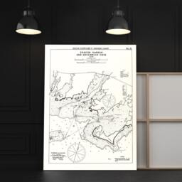 Antique Nautical Chart Print Coscob Harbor & Greenwich Cove, Connecticut - thumbnail 2