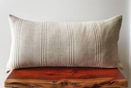 Neutral Pillow Cover - 12x24 Lumbar Case Chiang Mai Boho Decor Farmhouse Minimalist - thumbnail 1
