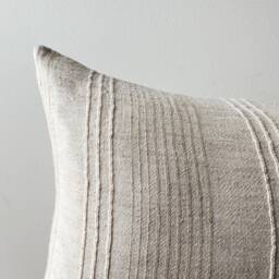 Neutral Pillow Cover - 12x24 Lumbar Case Chiang Mai Boho Decor Farmhouse Minimalist - thumbnail 2