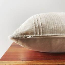 Neutral Pillow Cover - 12x24 Lumbar Case Chiang Mai Boho Decor Farmhouse Minimalist - thumbnail 3