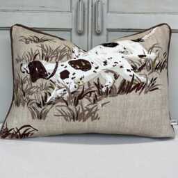 Schumacher Luxury Designer Pointers Tan Beige Lumbar Decorative Cushion Pillow Throw Cover - thumbnail 3