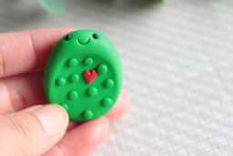 Green Polymer Clay Worry Stone Anxiety Relief Fidget Buddy