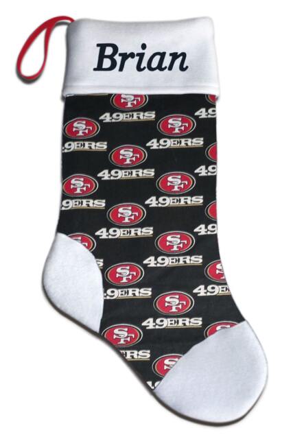 Personalized Nfl San Francisco 49Ers Football Christmas Stocking Embroidered