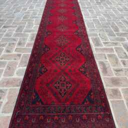 Luxurious 2'8x19'6 Runner Rug - Hand-Knotted Long High Pile Wool Fine Quality Boho For Hallway, Living Room Present - thumbnail 2