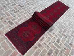Luxurious 2'8x19'6 Runner Rug - Hand-Knotted Long High Pile Wool Fine Quality Boho For Hallway, Living Room Present - thumbnail 1