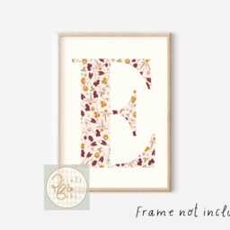 Personalised Ditsy Flower Initial Print. Perfect For A Girls Room, Nursery Or Playroom - Unframed - thumbnail 2