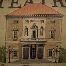 Teatro La Fenice Campo San Fantin Oblong Tapestry Cushion Pillow Cover - thumbnail 2