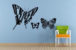 Butterfly's Set Of Three Wall Room Vinyl Mural Art Decor Decal Sticker L1663 - thumbnail 1