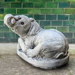 Concrete Elephant Figure Handmade Garden Statue Stone Safari Animal Ornament Cement Wildlife Decor Outdoor Art Lover Gift - thumbnail 4