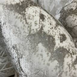 Elegant Damask Cushion Cover, Pillow Velvet Throw/Worldwide Shipping & Double Sided Ivory Beige - Natural - thumbnail 3