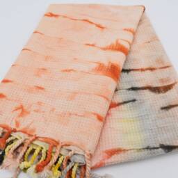 Batik Towel, Turkish Towel, Surfer Beach Towel, Dye Peshtemal, 38''x65 - thumbnail 4