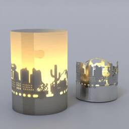 Phoenix Skyline Tea Light - City Shadow Projector Gift - thumbnail 4