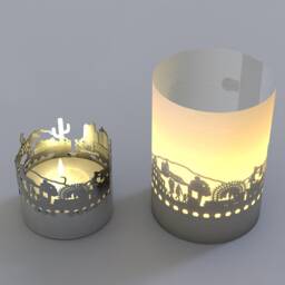 Phoenix Skyline Tea Light - City Shadow Projector Gift - thumbnail 1