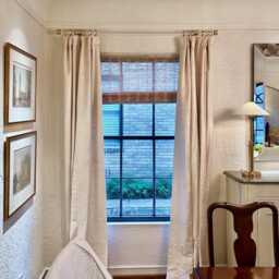 Clear Curtain Pole With Brass Brackets & End Caps - Strong Modern Rail Lucite Acrylic Custom Sizes - thumbnail 3