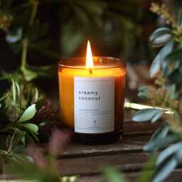 Creamy Coconut Soy Candle Vegan Tropical Spa Gift Summer Vacation For Her Self Care Housewarming Friend - thumbnail 1