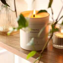 Creamy Coconut Soy Candle Vegan Tropical Spa Gift Summer Vacation For Her Self Care Housewarming Friend - thumbnail 3
