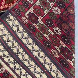 2x4 Authentic Afghan Mushwani Rug - Handwoven Wool Tribal Carpet Red&blue Oriental Accent For Bedroom, Entryway Or Living Room Boho Gift - thumbnail 4