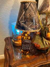 Camo Lamp With Happy Sign - thumbnail 1