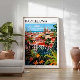 Barcelona Travel Poster Vibrant Spain Wall Art - thumbnail 3