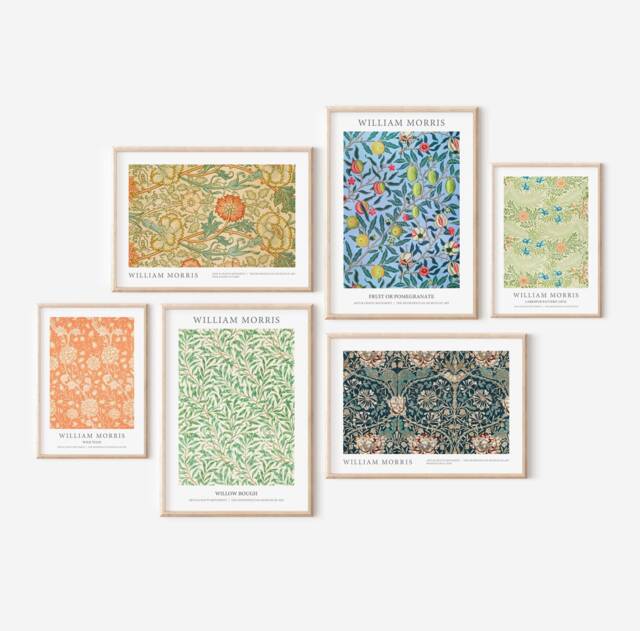 William Morris Prints, Beige Neutral Wall Art, Bedroom Posters, Living Room Botanical Art Prints Posters - image 1