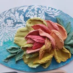 Sculptural Painting 3D, Sculpture Painting, Panels With Decorative Plaster, Three-Dimensional Plaster Roses, Stucco Molding, Impasto - thumbnail 4