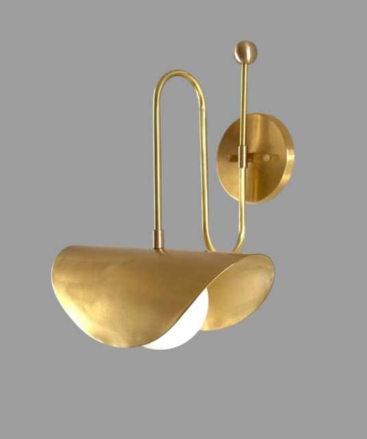 Mid Century Modern Italian Style Glass Dome Swing & Adjustable Brass Wall Sconce Sputnik Fixture For Bedroom Living Room Minimalist Light - image 1