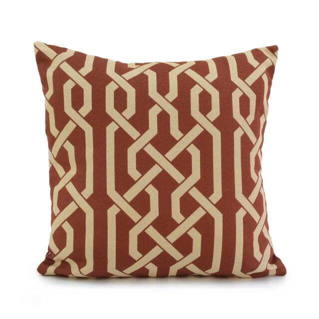 Beige & Cinnamon Pillow, Throw Pillow Cover, Decorative Cushion Pillowcase, Accent Toss Cotton Blend - image 1