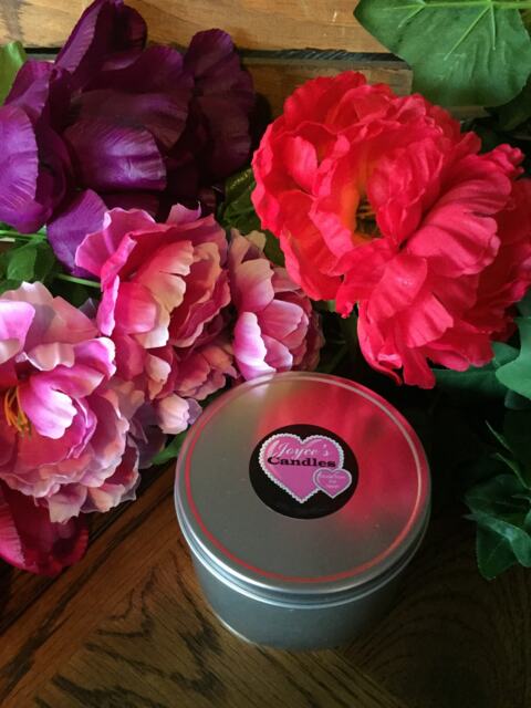 Full Moon, Hand Made, Poured, 100% Soy, All Natural, Candle in Metal Tin With Matching Lid - image 1