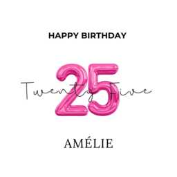 Personalised 25Th Birthday Candle For Her, Custom Milestone Gift Best Friend - thumbnail 2