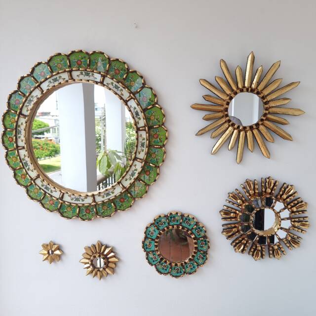 "Peruvian Mirrors ""Happiness Light Green" - image 1