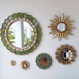 "Peruvian Mirrors ""Happiness Light Green" - thumbnail 1