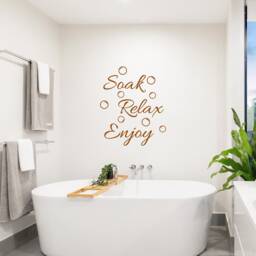 Soak Relax Enjoy Vinyl Wall Decal Bathroom Decor - thumbnail 2