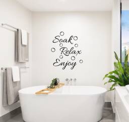 Soak Relax Enjoy Vinyl Wall Decal Bathroom Decor - thumbnail 1