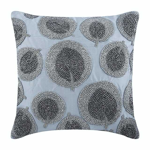 "Art Silk Silver Throw Pillow Cover 16""x16" - image 1