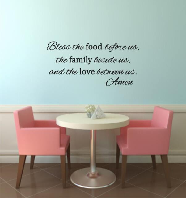 Bless The Food Before Us, Family Beside & Love Between Us. Amen Vinyl Wall Decal - Prayer -Kitchen - image 1
