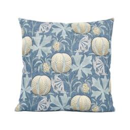 Gp & J Baker - Pumpkins Indigo Inspired 20Th Century Archival Bloc Print Designer Cushion Cover Luxury Throw Pillow Handmade Home - thumbnail 2
