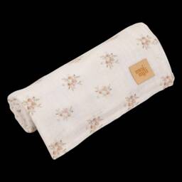 "Muslin Baby Swaddle Blanket ""Boho Flowers" - thumbnail 4